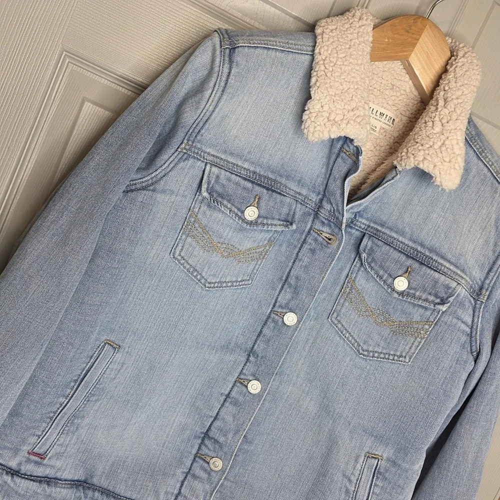 Idyllwind Women's Edgewood Sherpa Lined Denim Jacket Sz Large Western Wear - Picture 3 of 7